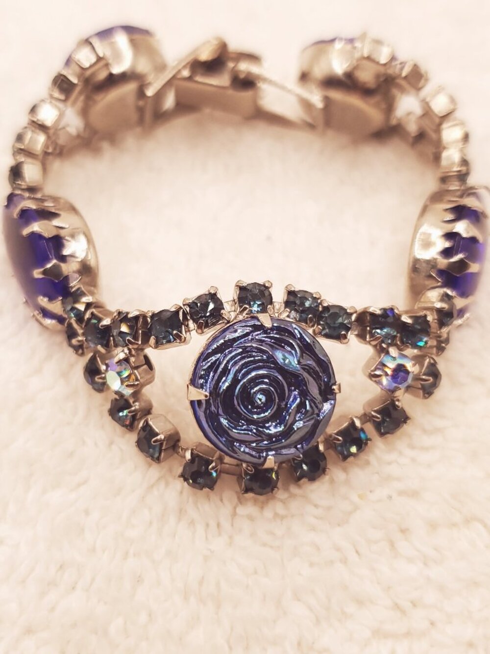 1 Blue Gem Stone Bracelet, item # B-1506 ,.  wt. 23 grams - Picture 10 of 13